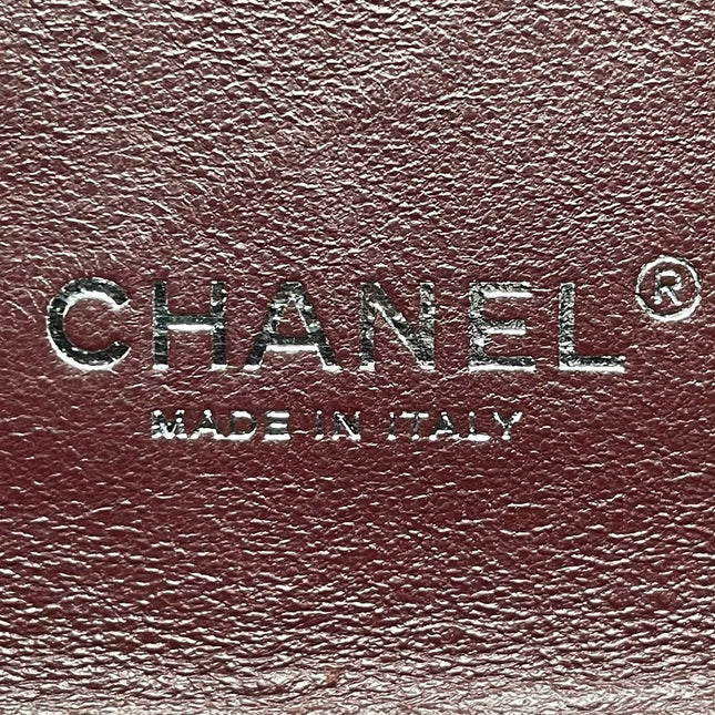 Chanel Classic Flap Maxi Black Lambskin Leather Double Flap Silver Hardware 2011-2012