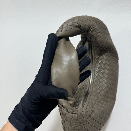 Sold Bottega Veneta Hobo Bag Lambskin leather Grey Medium 40cm