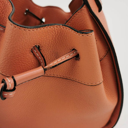 Loewe Hammock Mini Caramel Calfskin Leather Top Handle Crossbody Bag