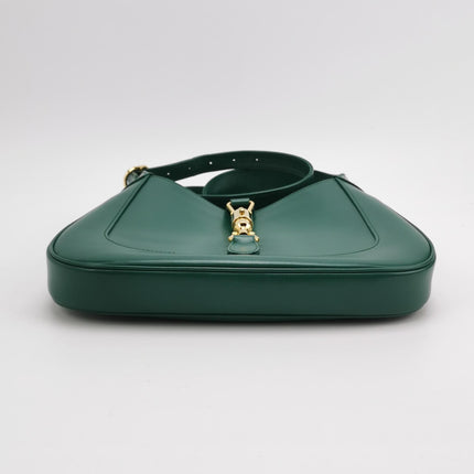 Gucci Jackie 1961 Green Leather Bag Small with Adjustable Strap