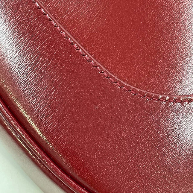 Gucci Jackie 1961 Small Burgundy Red Leather Bag with Adjustable Strap