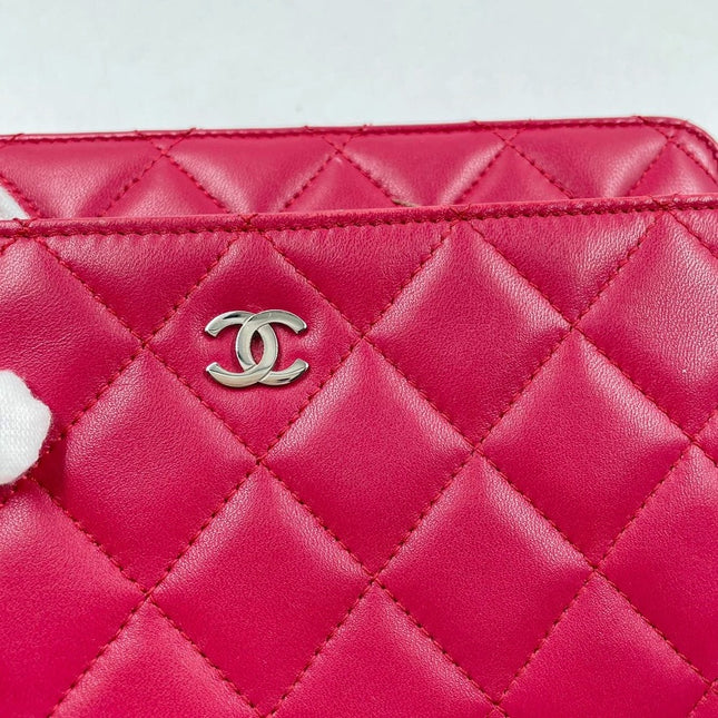 Sold Chanel Wallet on Chain WOC Fuchsia Lambskin Leather