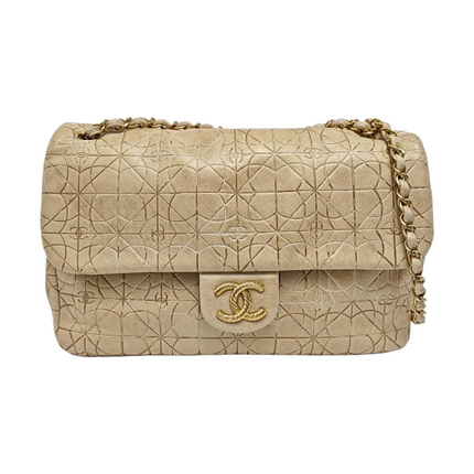 Chanel Paris-Moscou Moujik Flap Bag Beige Gold Lambskin Flap Bag-Luxbags