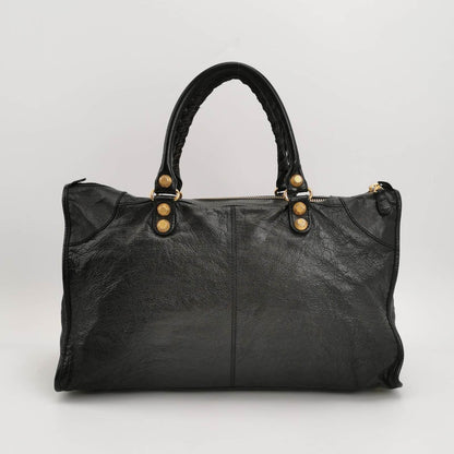 Balenciaga City Bag Black with Gold-tone hardware Large Handbag