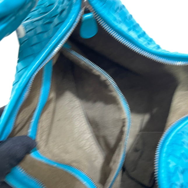 Sold Bottega Veneta Veneta Hobo Large Sky Blue Intrecciato Leather Bag 47cm