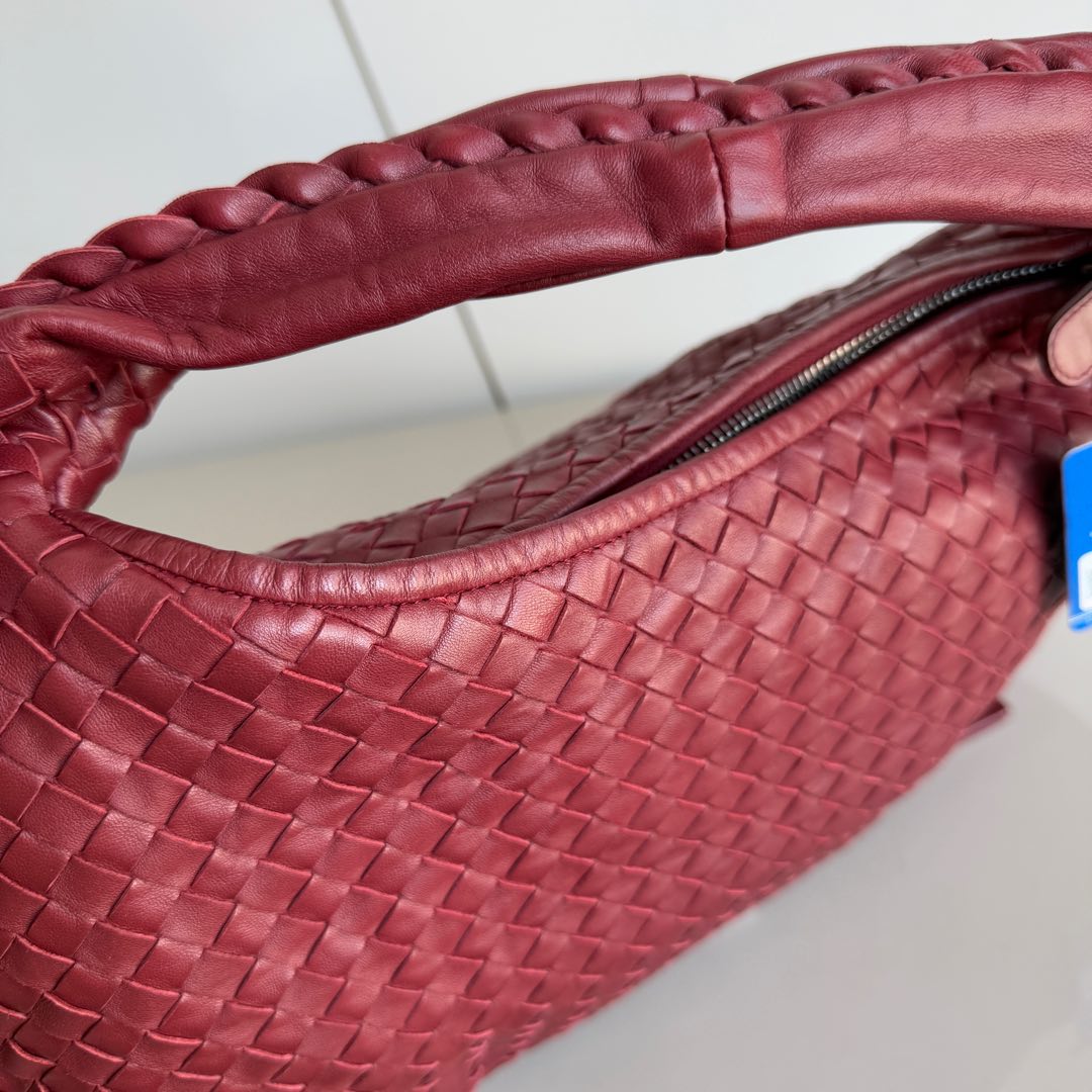 Bottega Veneta Belly Hobo Intrecciato Ancora Red Nappa Leather Medium 40cm