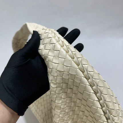 Sold Bottega Veneta Hobo Bag Large Leather Milk White 47cm