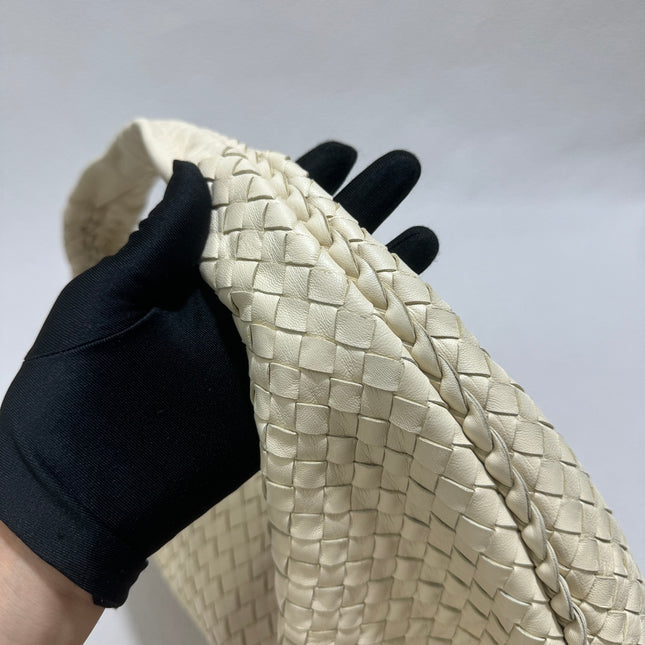 Sold Bottega Veneta Hobo Bag Large Leather Milk White 47cm