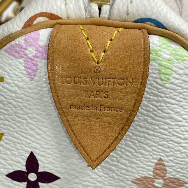Louis Vuitton x Takashi Murakami Speedy 30 Lock White Multicolor