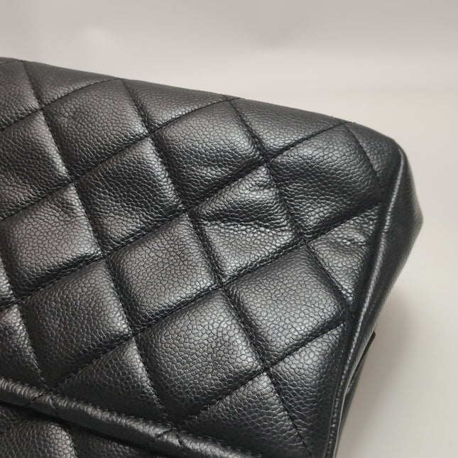 Chanel PST Petite Shopping Tote Black Caviar Leather CC Logo Gold Hardware 2012-13