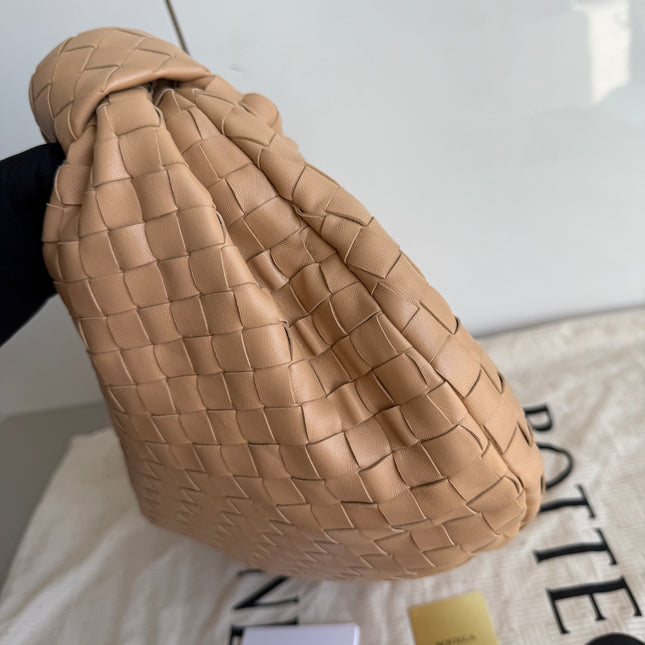 Bottega Veneta Jodie Small Lambskin Leather Beige Oats 36cm