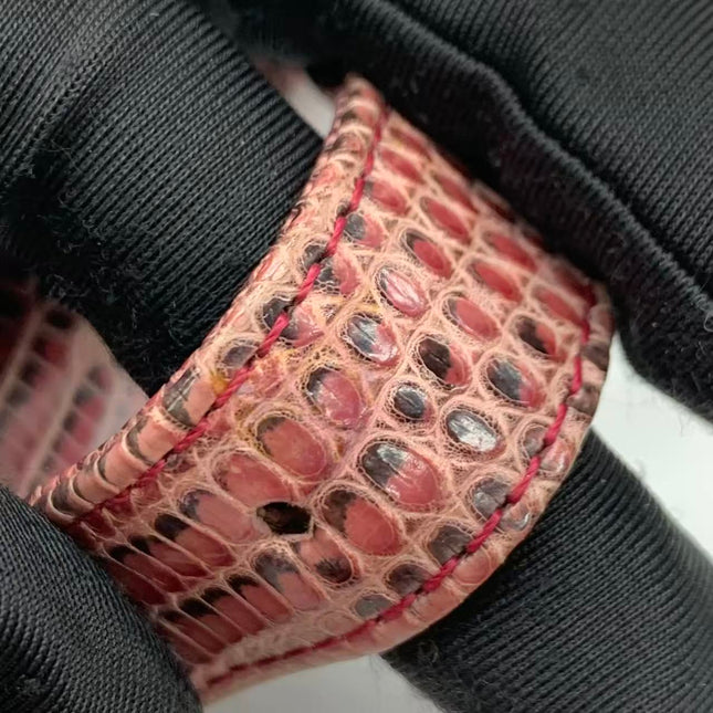 Fendi Baguette Purple Lizard Skin Leather Handbag