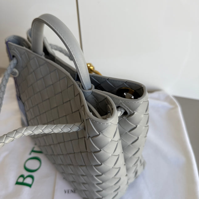 Bottega Veneta Small Andiamo Grey Handbag