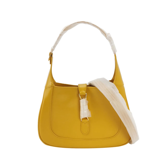 Gucci Jackie 1961 Yellow Leather Bag Small Shoulder Bag With Strap