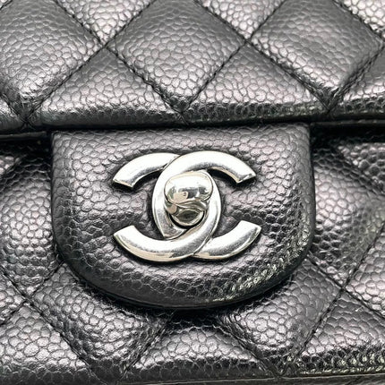 Chanel Classic Flap Mini Black Caviar Silver Hardware 2015-2016