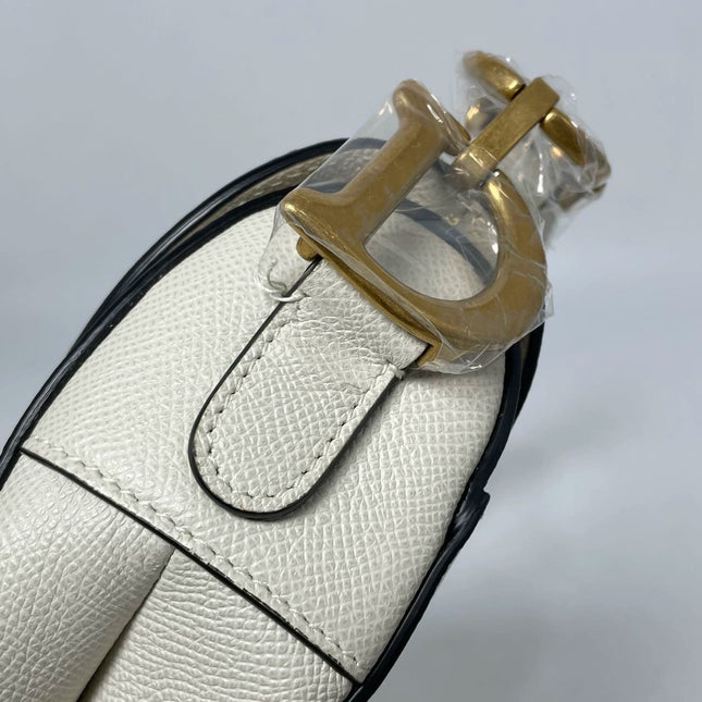 Sold Dior Saddle Medium 2020 Grained Leather Handbag White