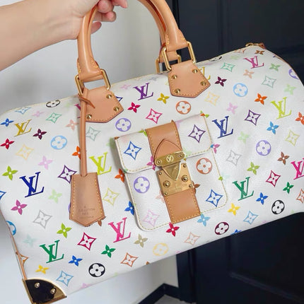 Louis Vuitton x Takashi Murakami Speedy 40 White Multicolor
