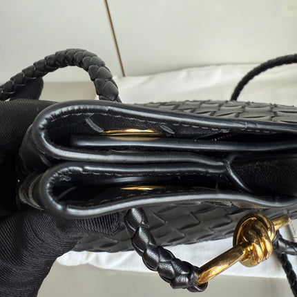 Bottega Veneta Small Andiamo Black Intrecciato Handbag 2023