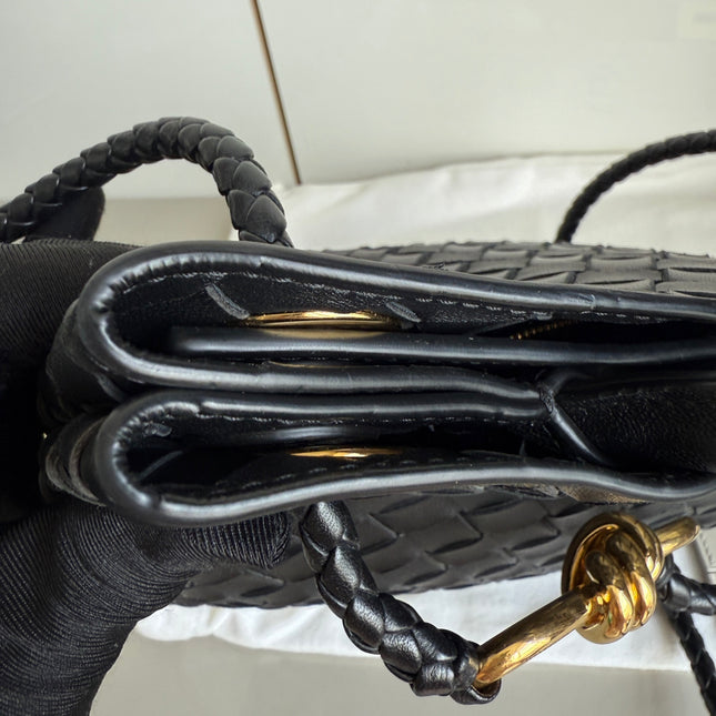 Bottega Veneta Small Andiamo Black Intrecciato Handbag 2023