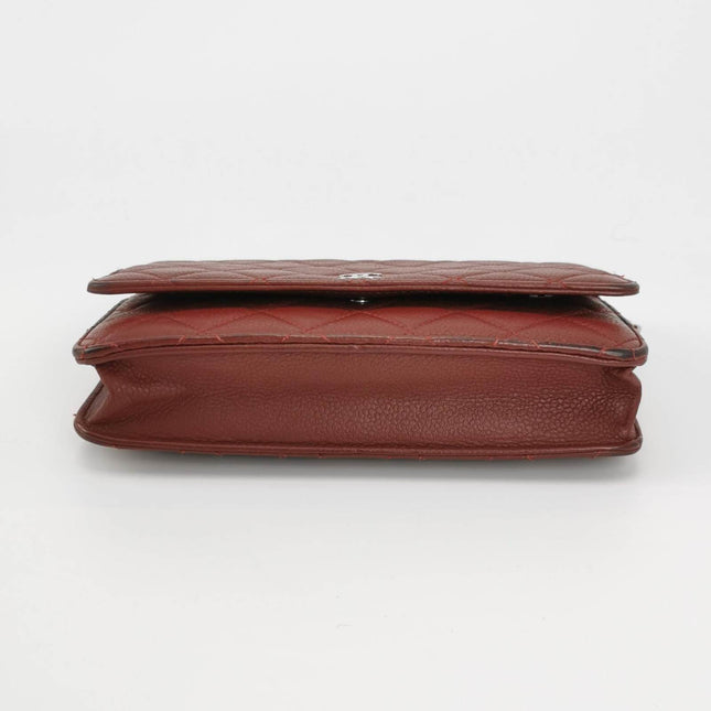 Sold Chanel Wallet on Chain Classic Flap Burgundy Caviar Leather