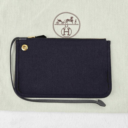 Hermes Herbag 31 Black Canvas Gold Hardware Crossbody Bag