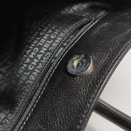 Chanel Cerf Executive East West Black Caviar Leather Handbag