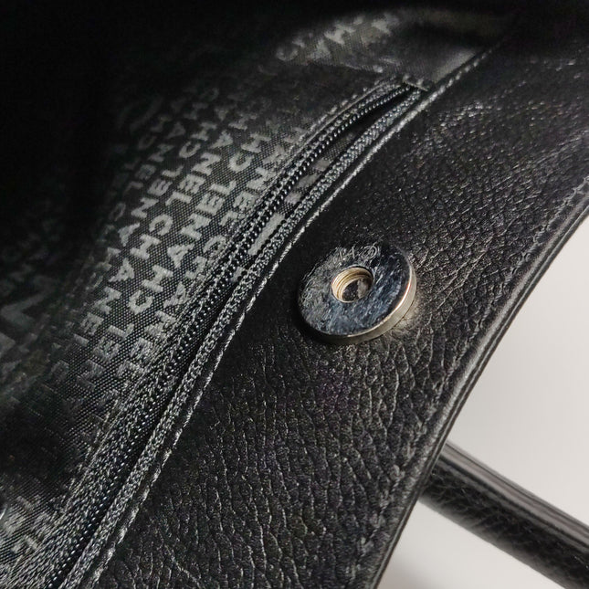Chanel Cerf Executive East West Black Caviar Leather Handbag