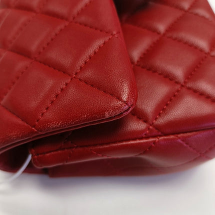 Chanel Classic Flap Mini 2020 Red Lambskin Leather Gold Hardware