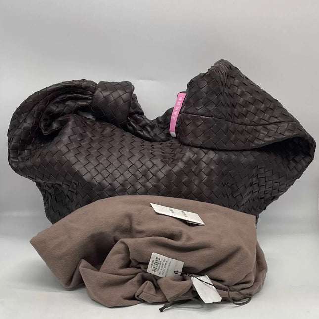 Bottega Veneta Jodie Maxi Lambskin Leather Chocolate Brown 70cm
