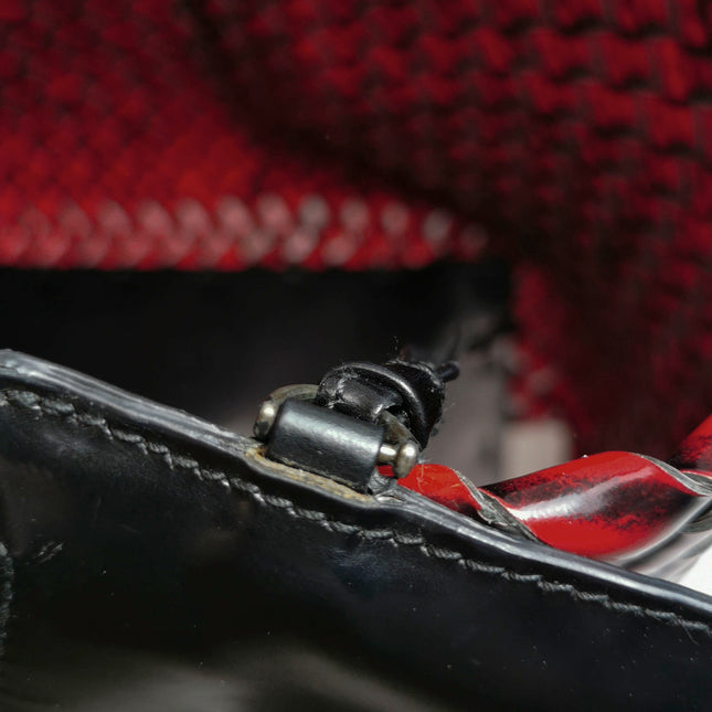 Bottega Veneta Cabat Large Intreccio Burgundy Patent Leather 40cm