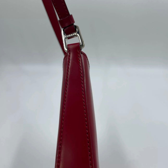 Prada Cleo Red Leather Shoulder Bag