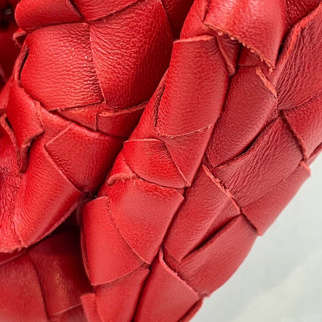 Sold Bottega Veneta Pouch Large Intrecciato Leather Clutch Red