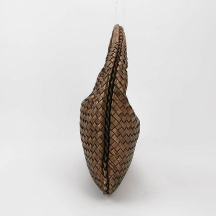 Sold Bottega Veneta Veneta Hobo Metallic Copper Leather Medium 38.5
