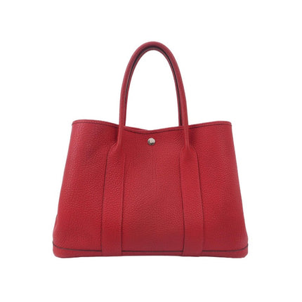 Hermes Garden Party 36 Red Calfskin Leather Handbag 2015