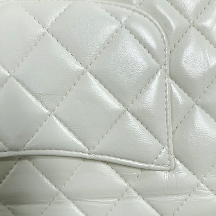 Sold Chanel Classic Flap Rectangular Mini White Lambskin Silver Hardware, 2017
