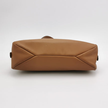 Prada Aimée Tan Brown Medium Calfskin Leather Shoulder Bag