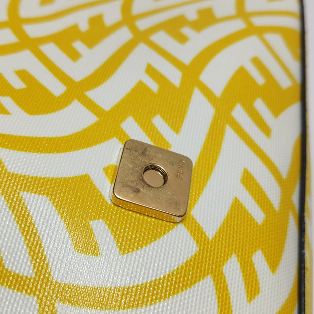 Fendi Baguette 1997 Re-edition Yellow Psychedelic Print Canvas Shoulder Bag