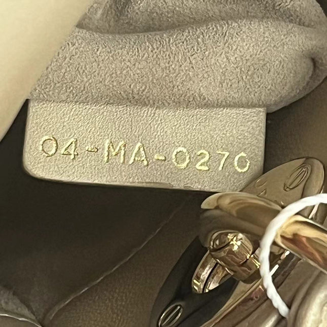 Lady Dior Mini Gold Calfskin Leather with Crystals Gold Hardware 2020