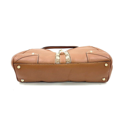 Gucci Piston Lock Brown Bardot Small Vintage Handbag