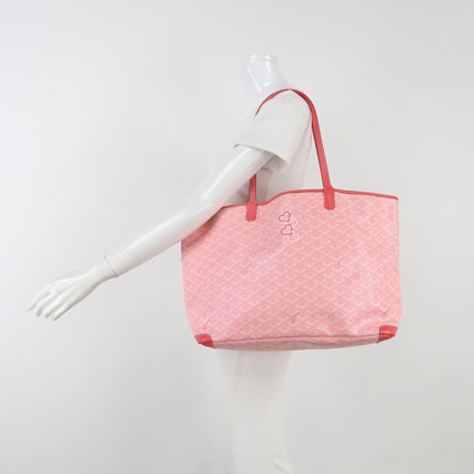 Goyard Artois Tote PM Medium Pink With Zipper and Reinforced Corners 2018