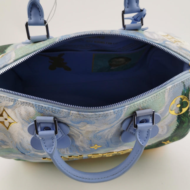 Louis Vuitton x Jeff Koons Speedy 30 Van Gogh Top Handle Bag