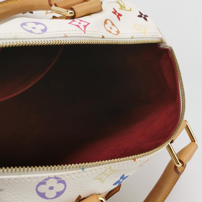 Louis Vuitton x Takashi Murakami Speedy 30 Lock White Multicolor
