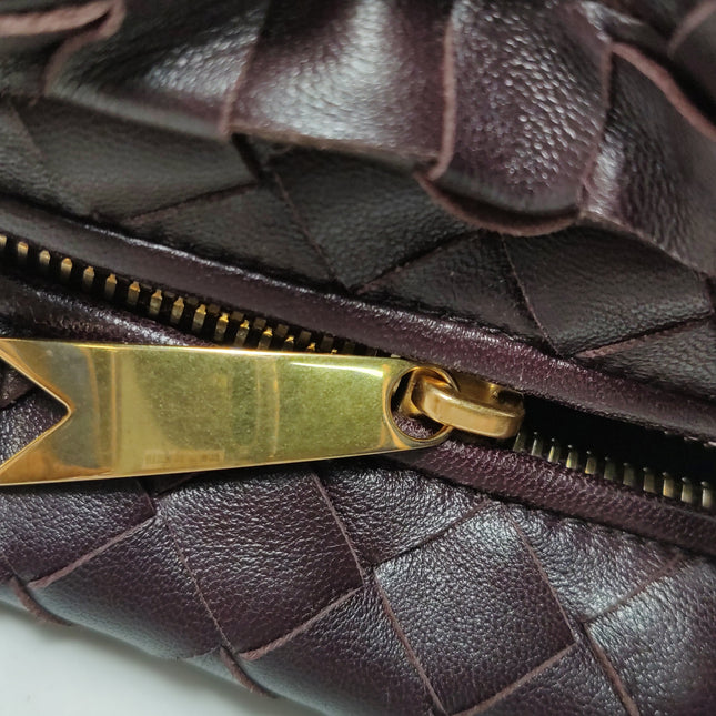 Bottega Veneta Jodie Mini Dark Burgundy Wine Leather