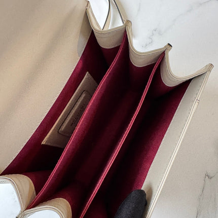 Bvlgari Serpenti Forever Small Leather Top Handle Crossbody Bag White