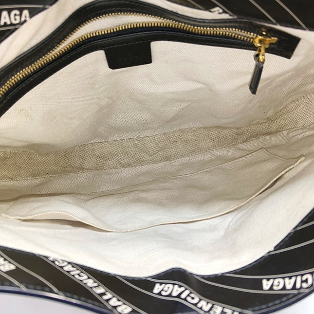 Gucci Jackie 1961 Medium Balenciaga Black Leather Bag with Strap