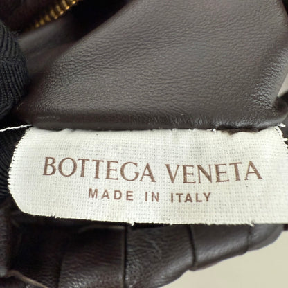 Bottega Veneta Jodie Mini Fondant Dark Chocolate Brown Lambskin Leather Clutch Bag