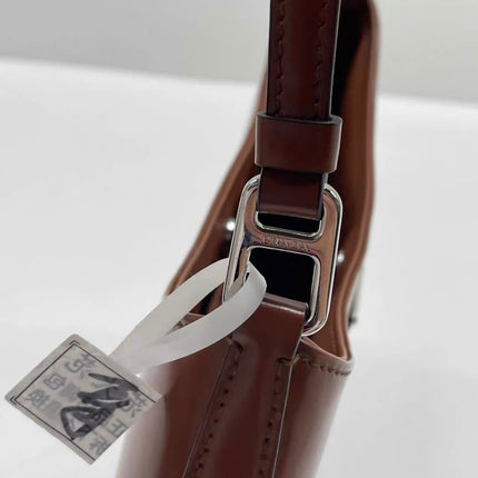 Prada Cleo Caramel Brown Leather Shoulder Bag