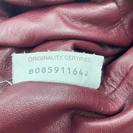 Bottega Veneta Pouch Calfskin Leather Burgundy Large