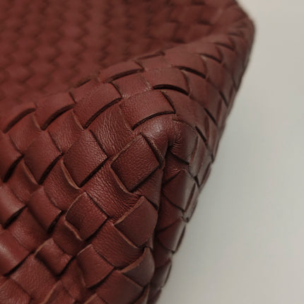 Bottega Veneta Garda Burgundy Intrecciato Nappa Leather Large 33cm