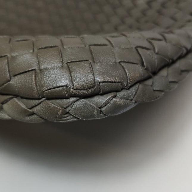 Bottega Veneta Hobo Bag Lambskin leather Grey Medium 40cm